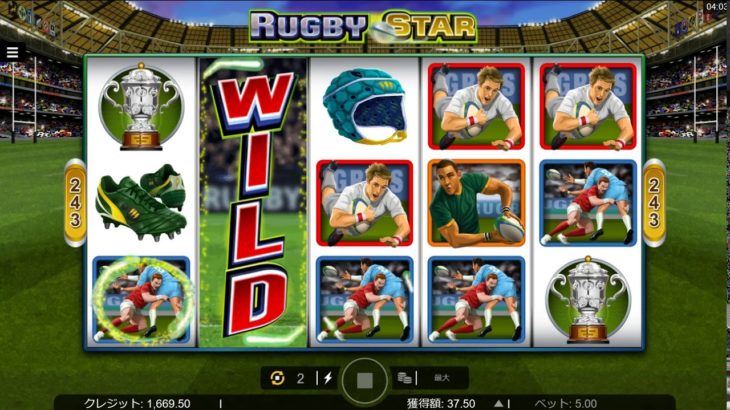 【オンラインカジノ】Rugby Star wildpass